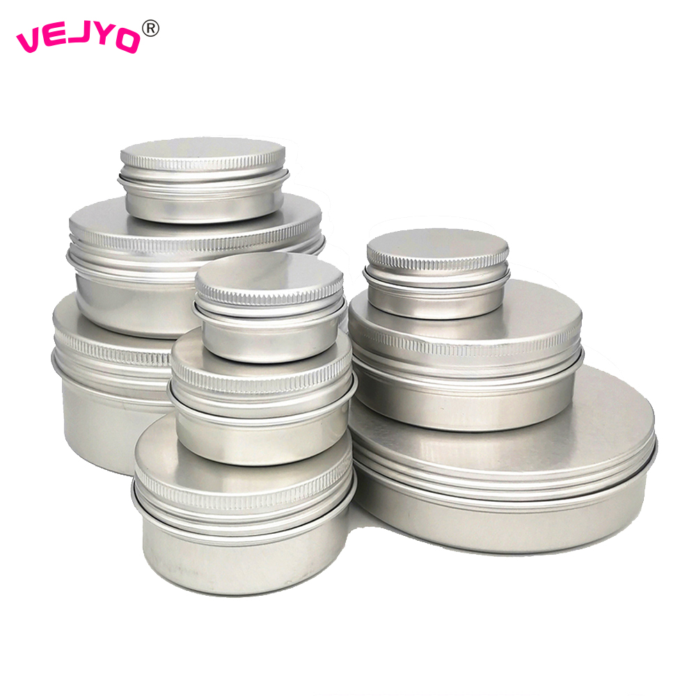 Tin Container Lid - 50 قطعة حاوية مستحضرات التجميل الألومنيوم