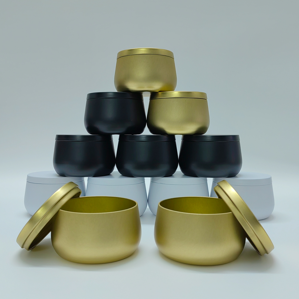 Tin Container Lid - 12 قطعة 8 أوقية أبيض أسود