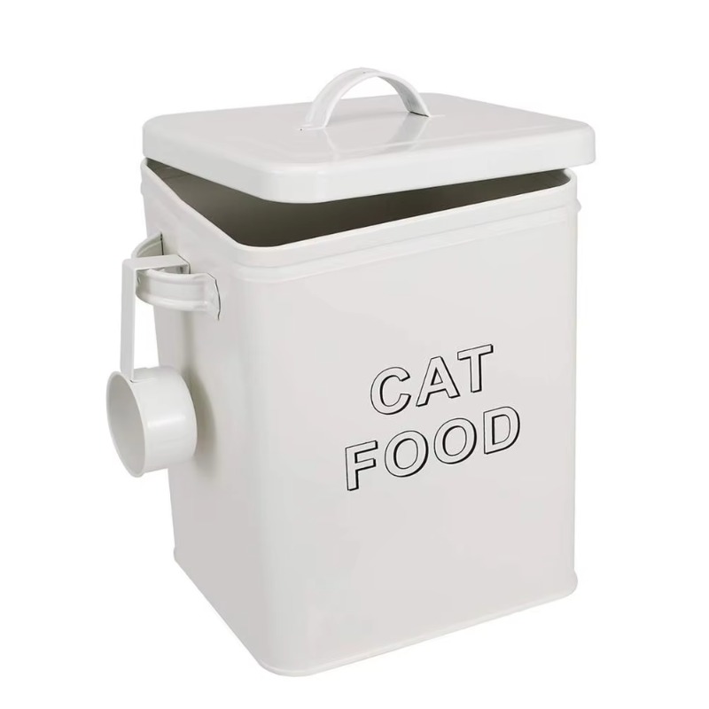 حاويات تخزين طعام الحيوانات ال - مراجعة Tin Container Lid وسعره