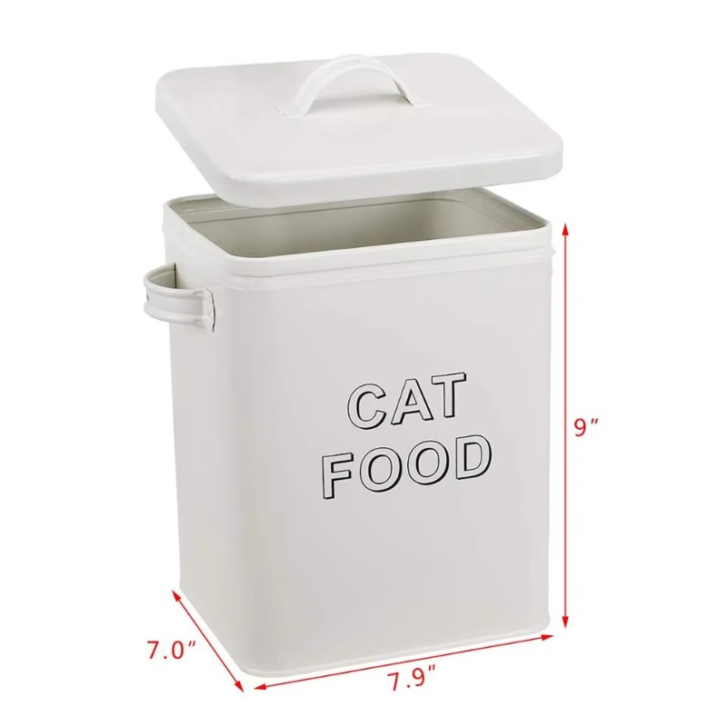 حاويات تخزين طعام الحيوانات ال - مراجعة Tin Container Lid وسعره