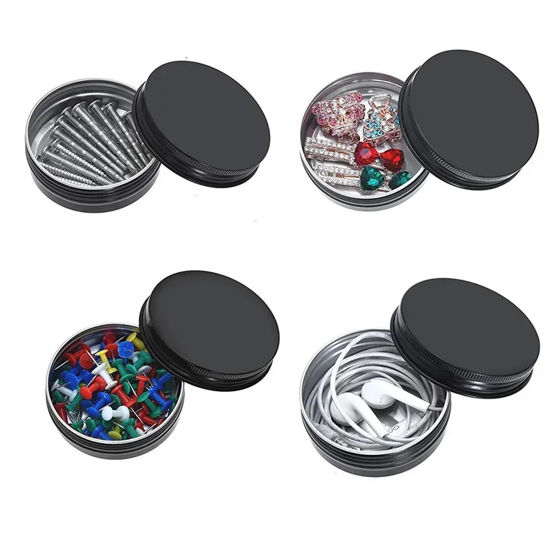 50 قطعة فارغة سوداء شمعة داخل  - مراجعة Tin Container Lid وسعره