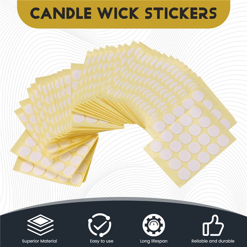 800 قطعة من ملصقات فتائل الشمو - مراجعة Adhesive Dot Wick وسعره