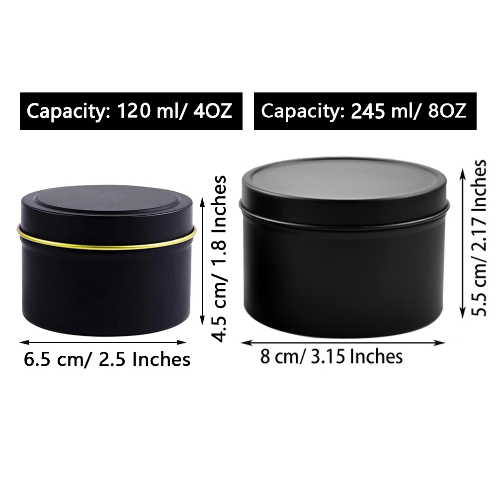 علب شموع 4 أونصة/ 8 أونصة مع أ - مراجعة Tin Container Lid وسعره