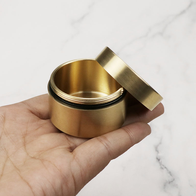 علبة شاي صغيرة نحاسية بأغطية ، - مراجعة Tin Container Lid وسعره
