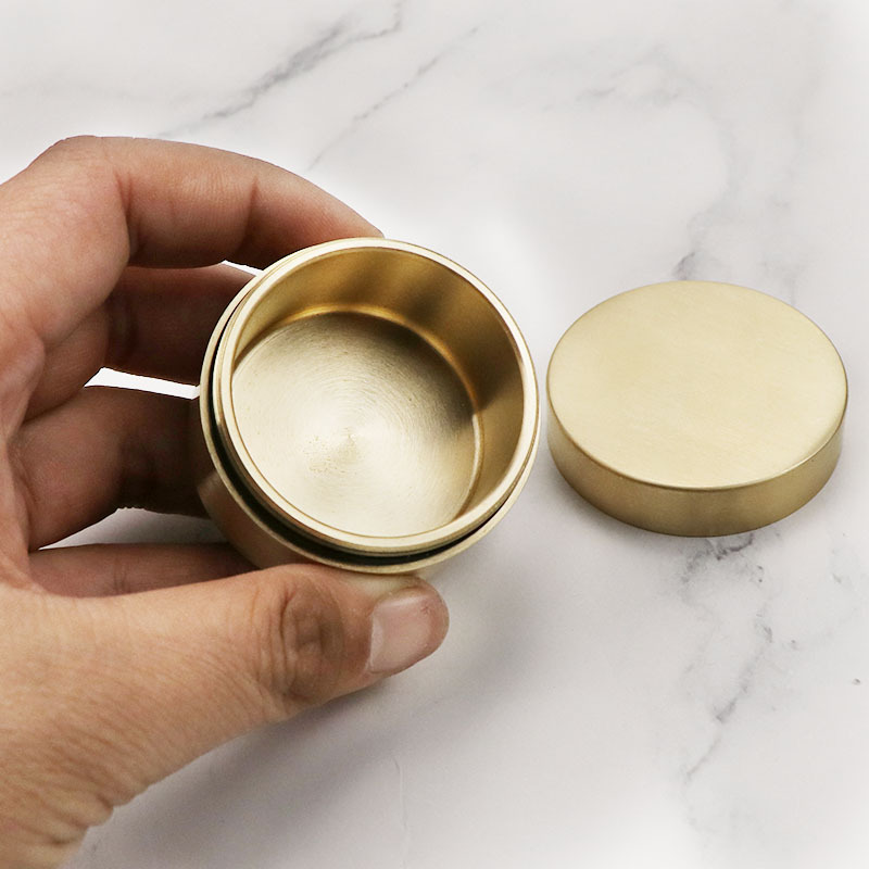 علبة شاي صغيرة نحاسية بأغطية ، - مراجعة Tin Container Lid وسعره