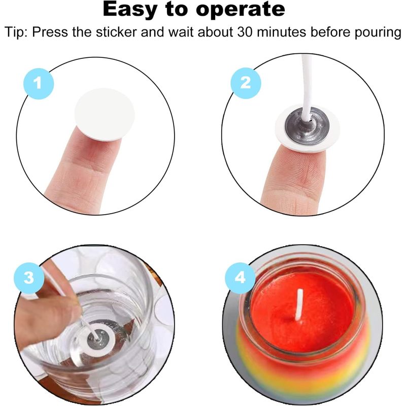 240 قطعة من ملصقات فتائل الشمو - مراجعة Adhesive Dot Wick وسعره